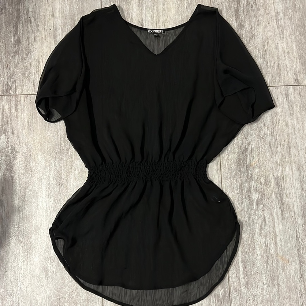 Express Black Sheer  Blouse- Size S
